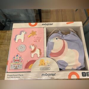 Kids Puzzle and Bag Set - Pink and Purple gym bag and puzzle